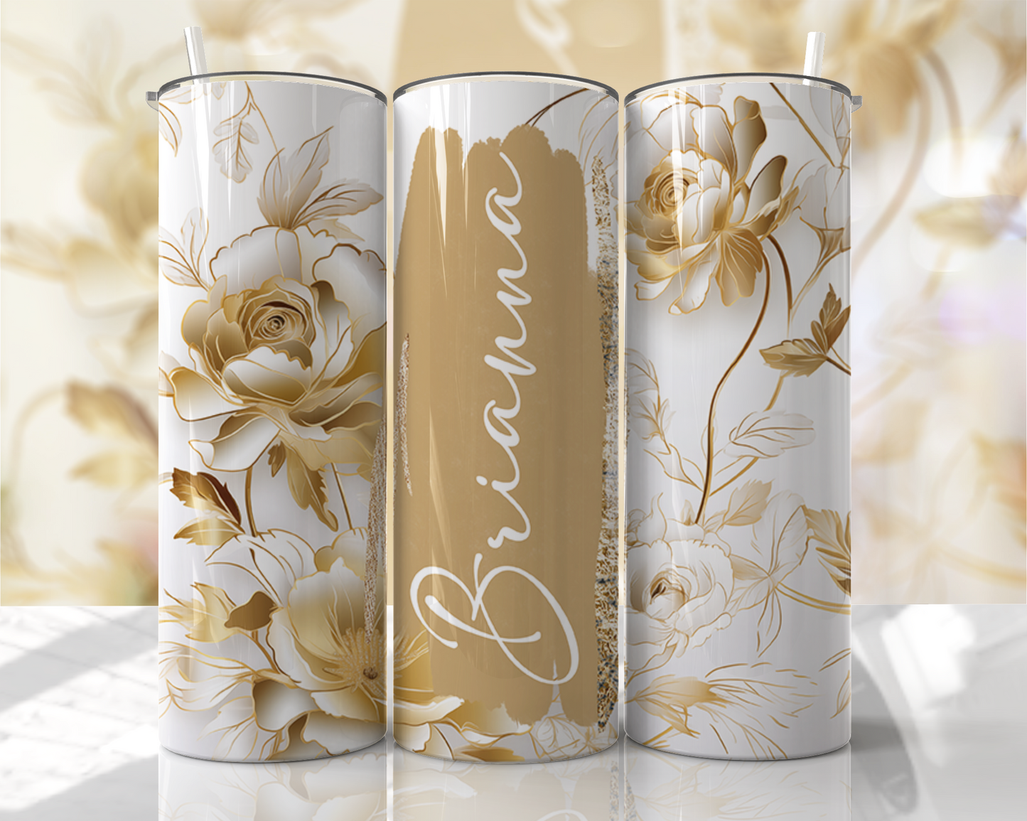 20oz Skinny Tumbler - Add Name (Various Designs)