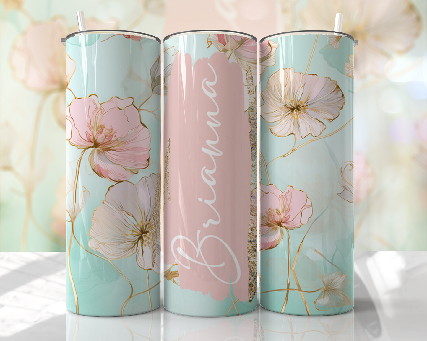 20oz Skinny Tumbler - Add Name (Various Designs)
