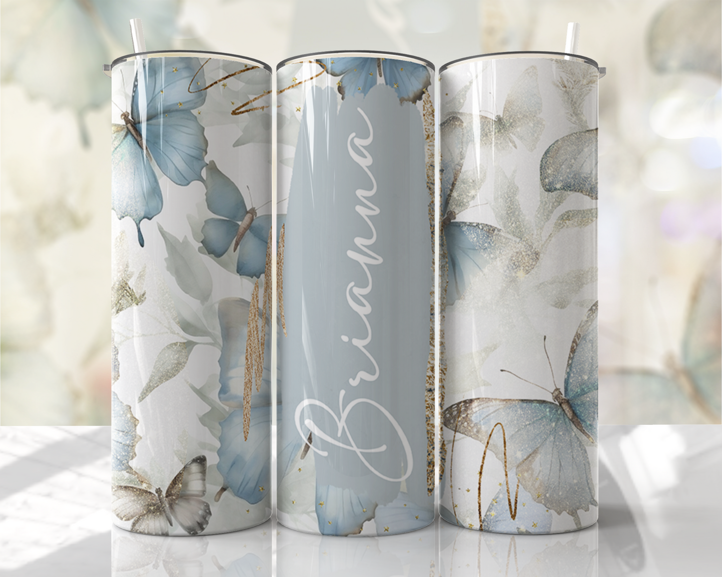 20oz Skinny Tumbler - Add Name (Various Designs)