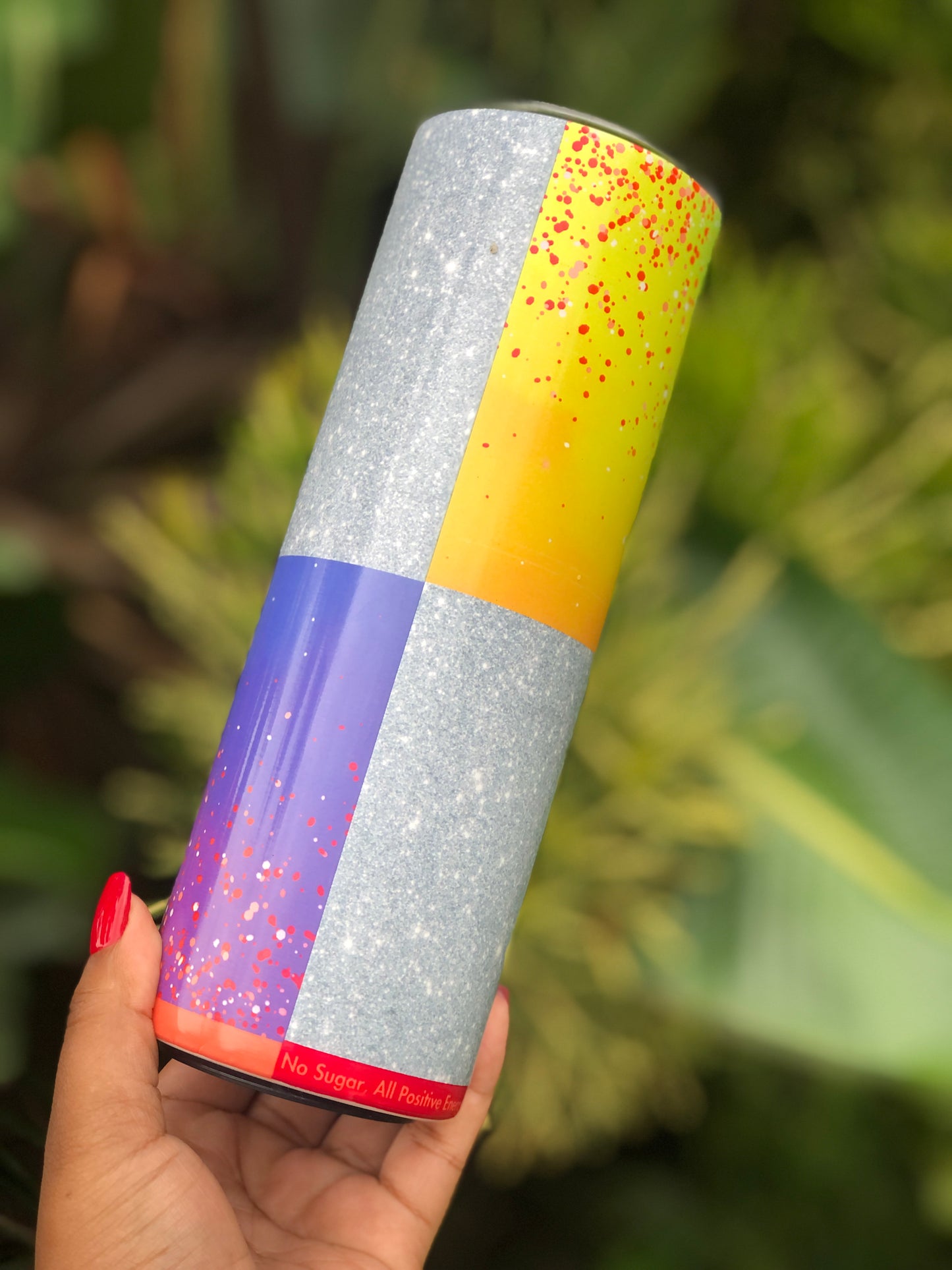 20oz Skinny Tumbler - Rainbow Bull