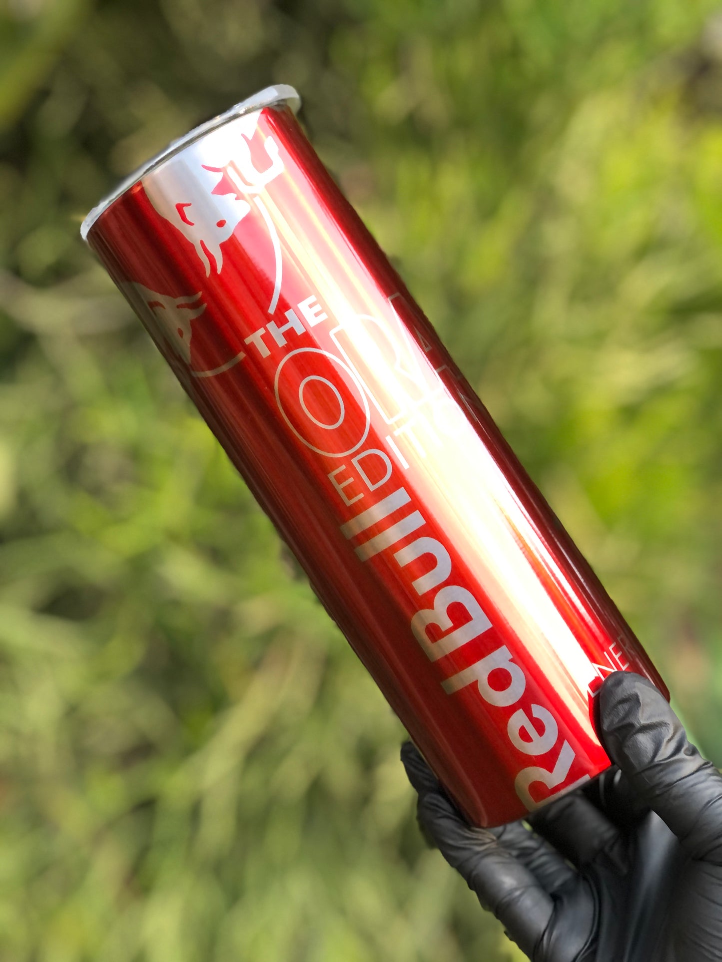 20oz Silver Skinny Tumbler - Bull Orange Edition