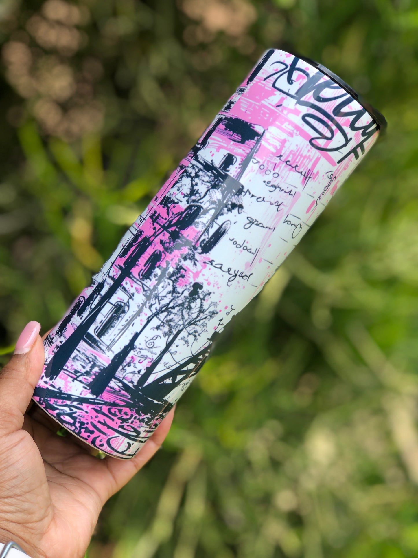 20oz Skinny Tumbler - Girl in Paris