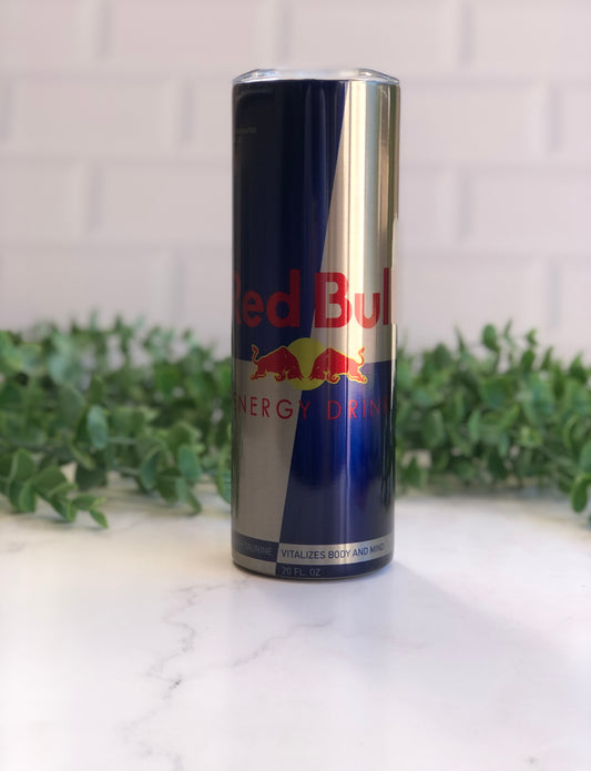 20oz Silver Skinny Tumbler - Red Bull Original