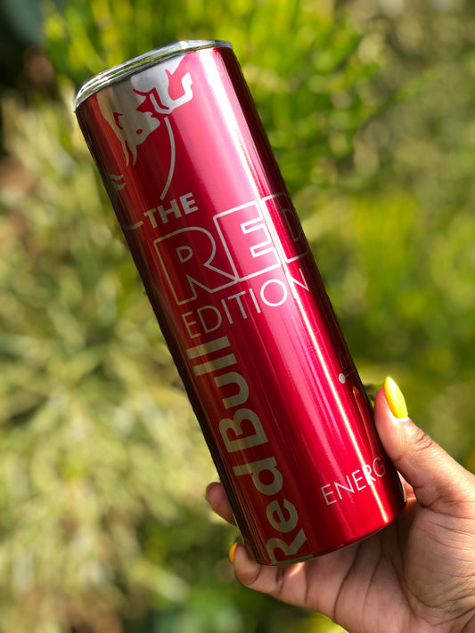 20oz SIlver Skinny Tumbler - Bull Red Edition