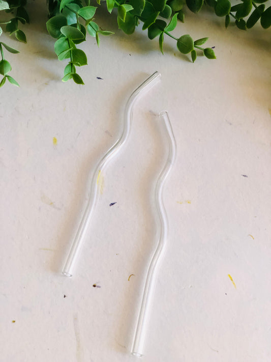 Wavy Glass Straws