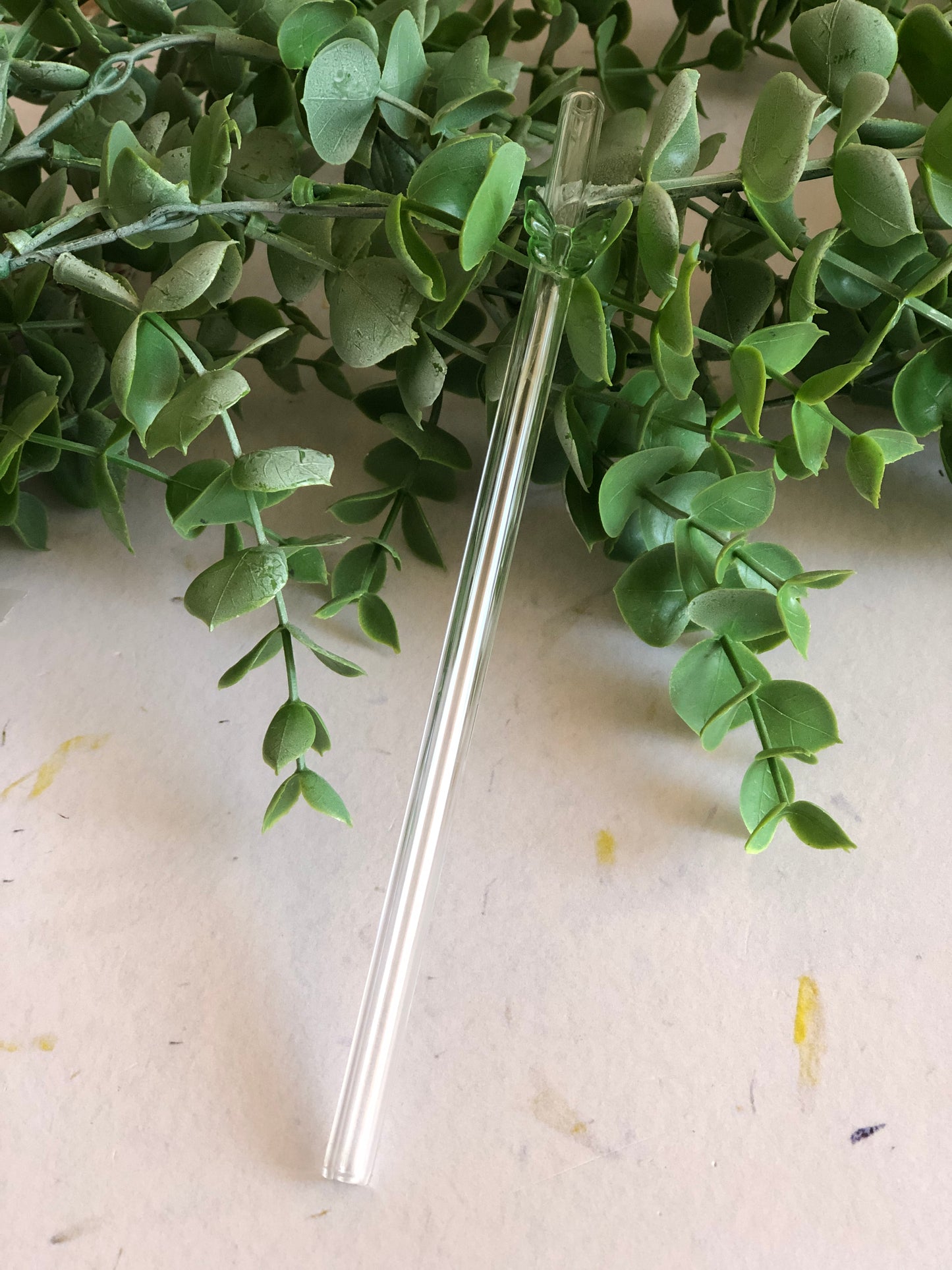Butterfly Glass Straws