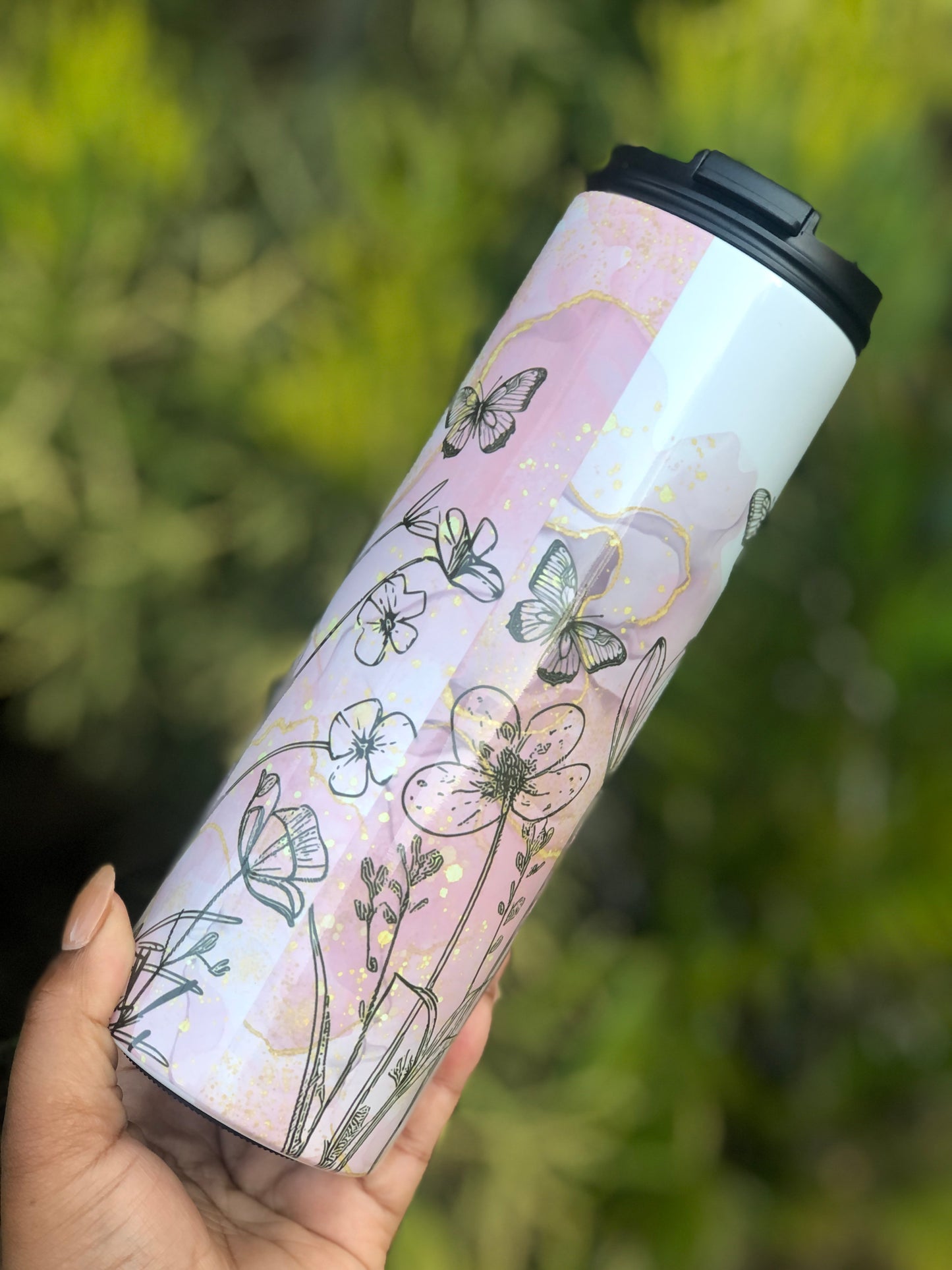20oz Dual Lid Tumbler - Boho Line Art