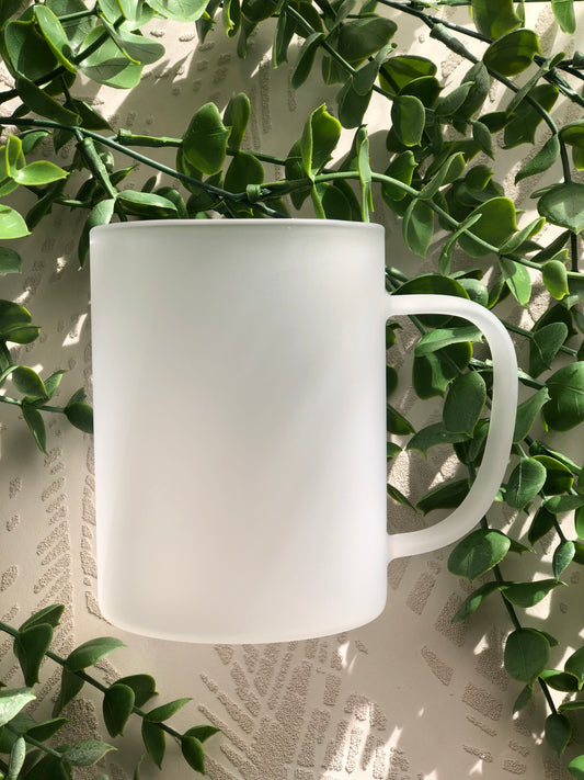 Frosted Glass Mug - They Whispered