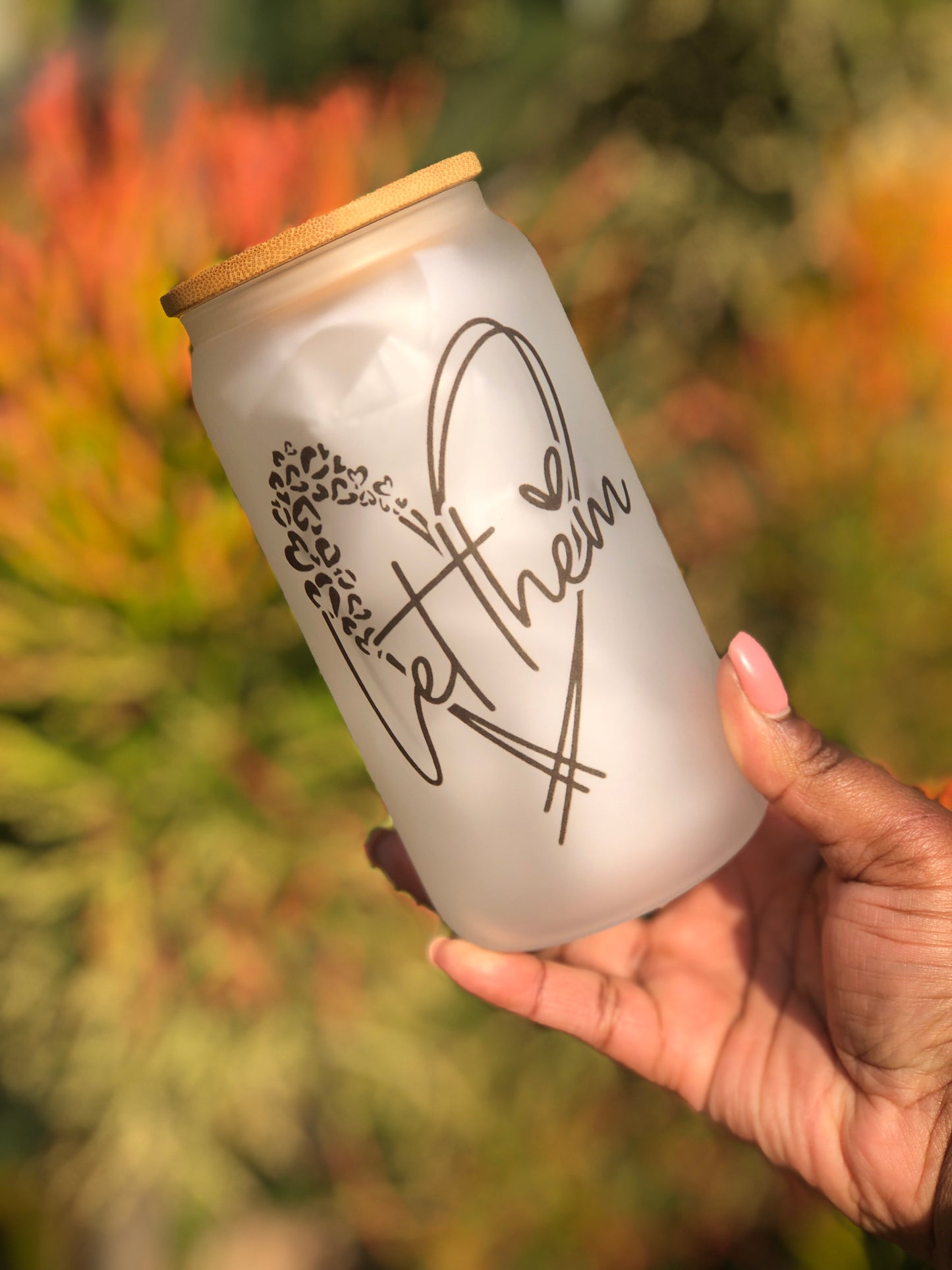 Frosted Glass Can - Let Them