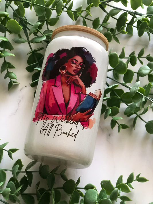 Shimmer Glass Can - My Weekend is all Booked