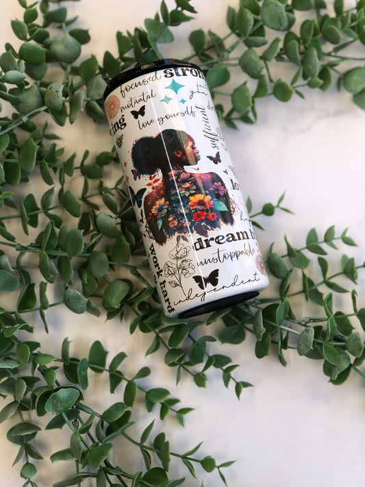 15oz Skinny Tumbler - Motivational Affirmations