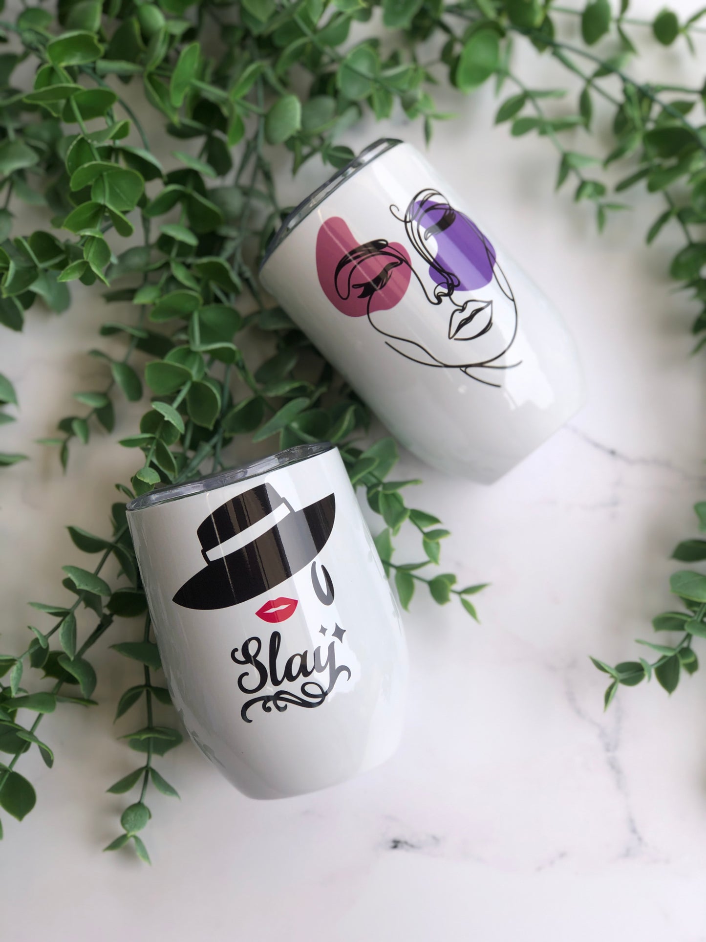 Straight Wine Tumbler - Various Designs