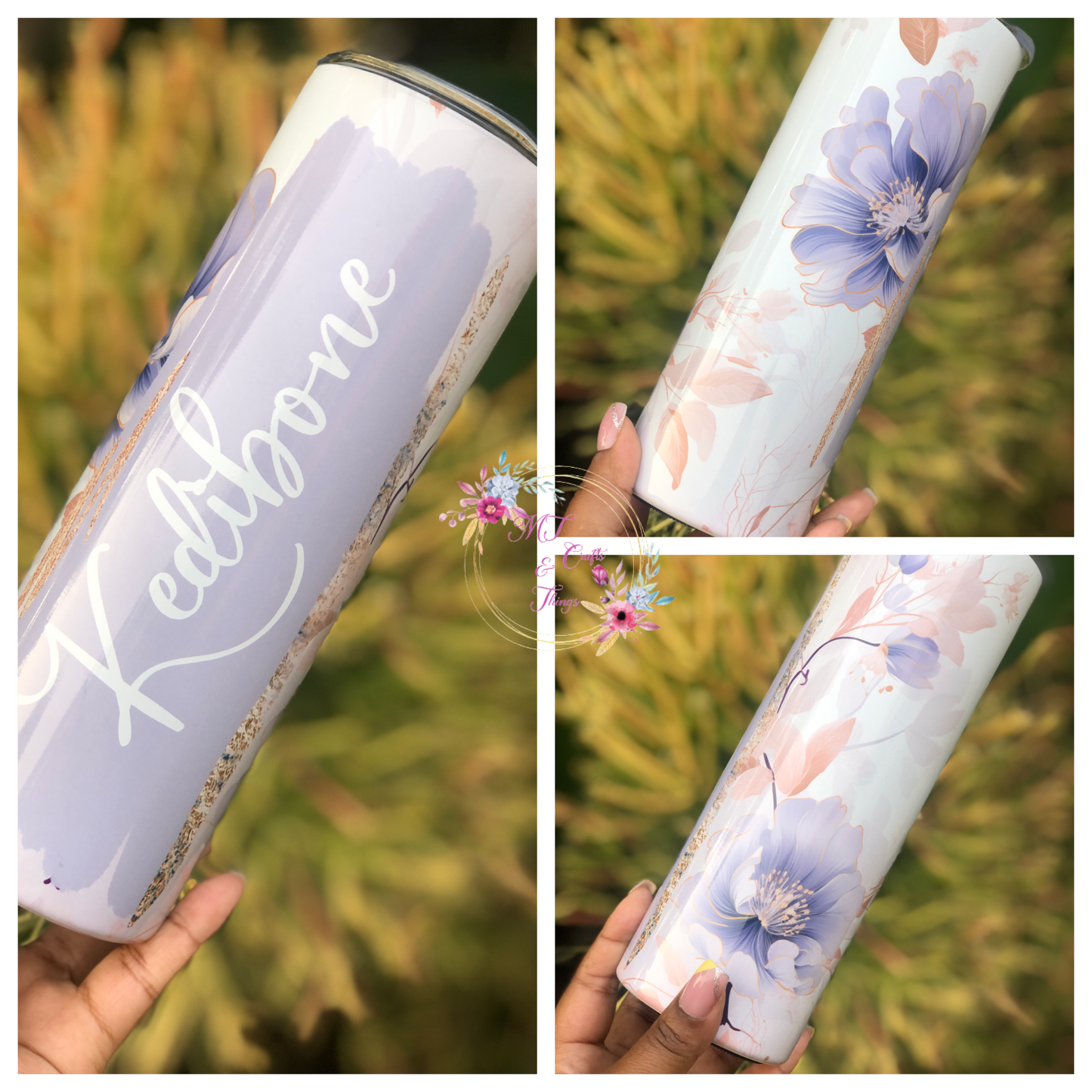 20oz Skinny Tumbler - Add Name (Various Designs)
