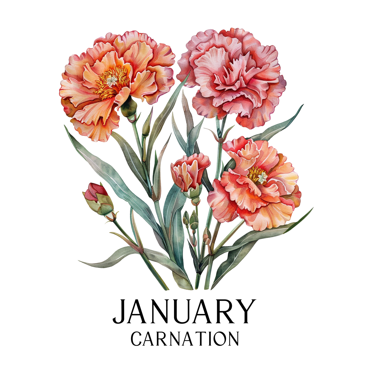 Glass Can - Birth  Month Flower