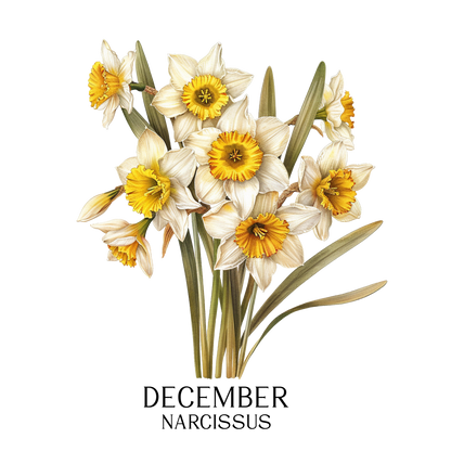 Glass Can - Birth  Month Flower