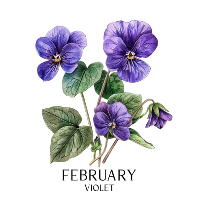 Glass Can - Birth  Month Flower