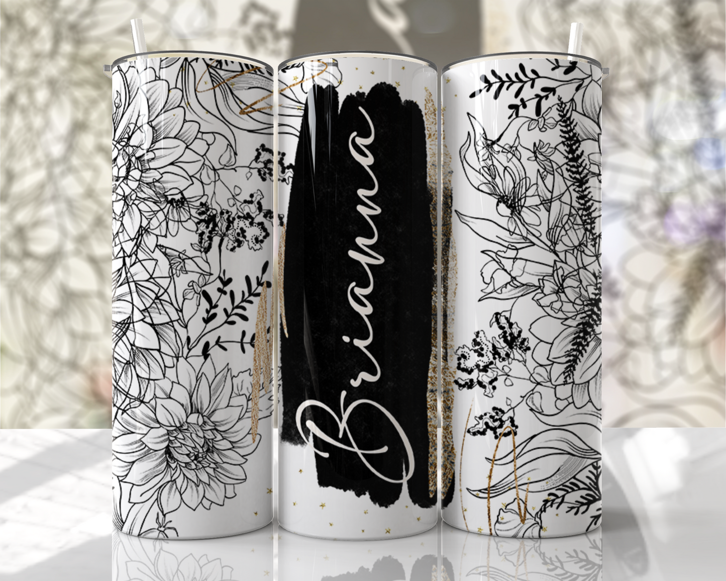 20oz Skinny Tumbler - Add Name (Various Designs)