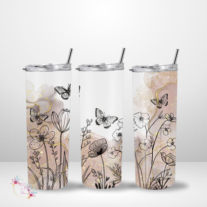20oz Tumbler - Boho Line Art