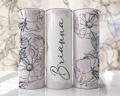 20oz Skinny Tumbler - Add Name (Various Designs)