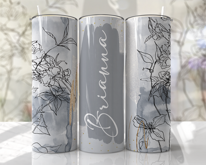 20oz Skinny Tumbler - Add Name (Various Designs)