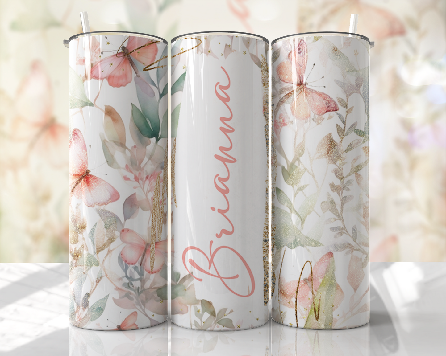 20oz Skinny Tumbler - Add Name (Various Designs)