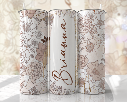 20oz Skinny Tumbler - Add Name (Various Designs)