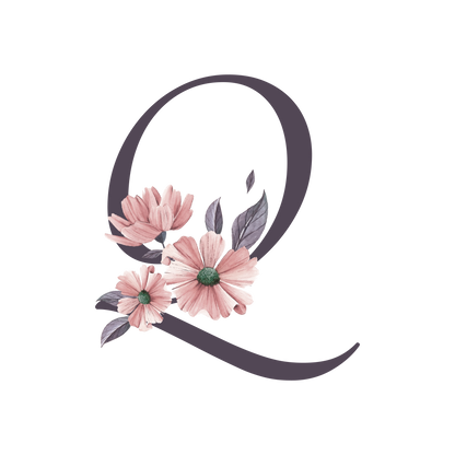 Frosted Glass Can - Floral Alphabet with Name