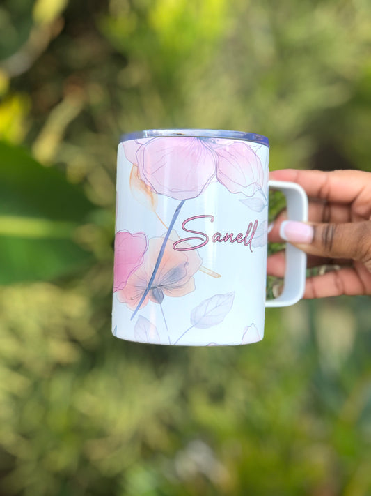 Stainless Steel Mug - Minimalist Florals