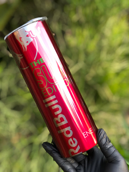 20oz Silver Skinny Tumbler - Bull Watermelon