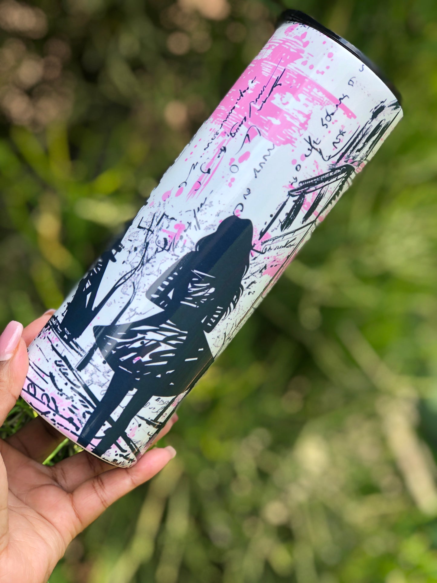 20oz Skinny Tumbler - Girl in Paris