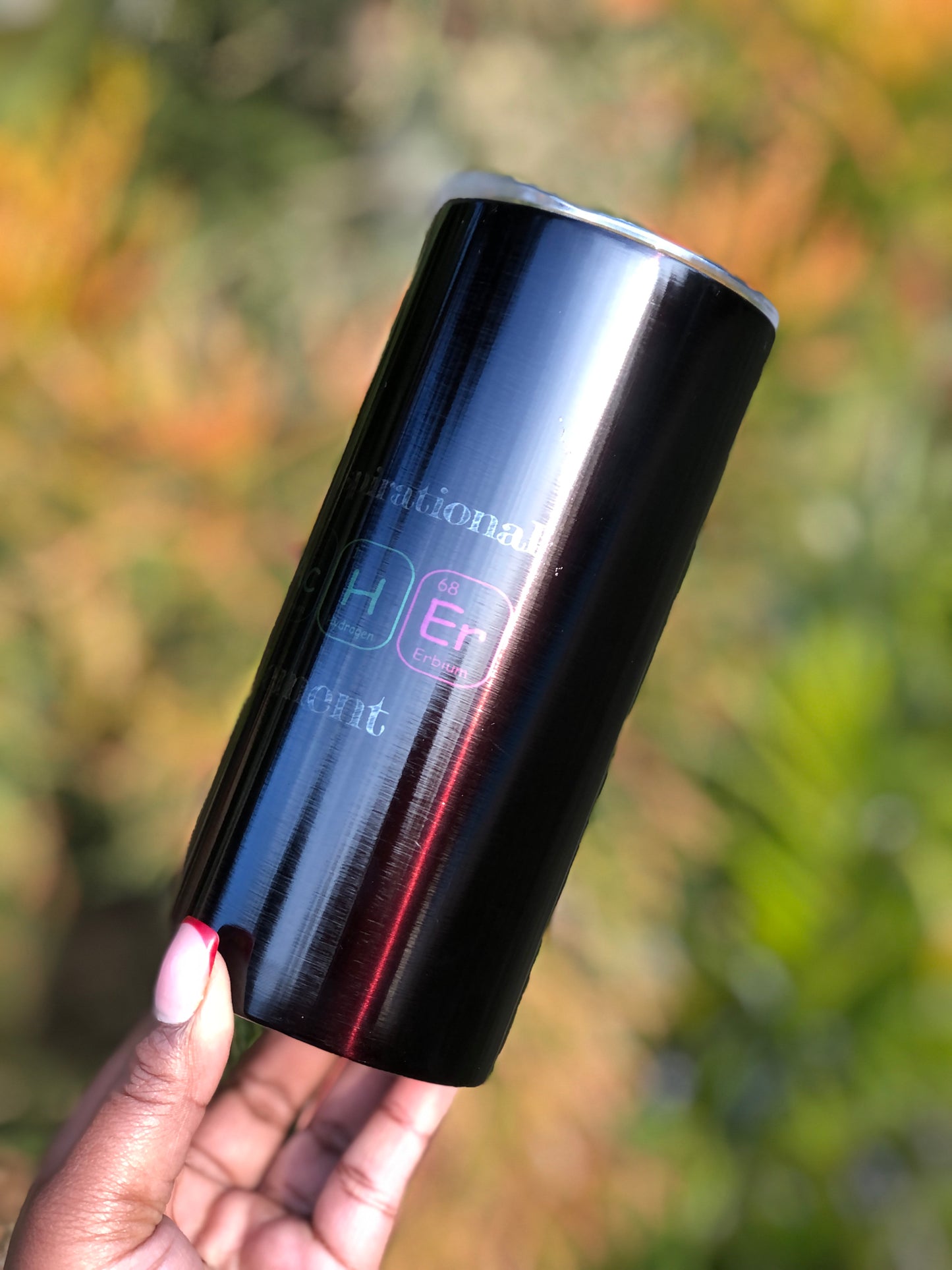 15oz Silver Skinny Tumbler - Teacher Element