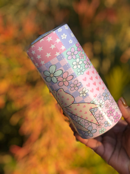 15oz Skinny Tumbler - Colourful Bows