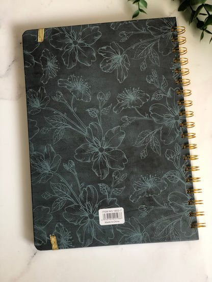 Green Gold Floral Journal/ Notebook