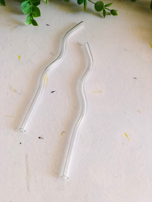 Wavy Glass Straws