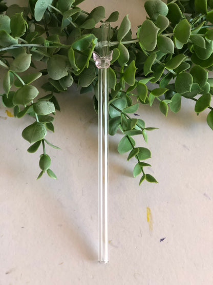 Butterfly Glass Straws