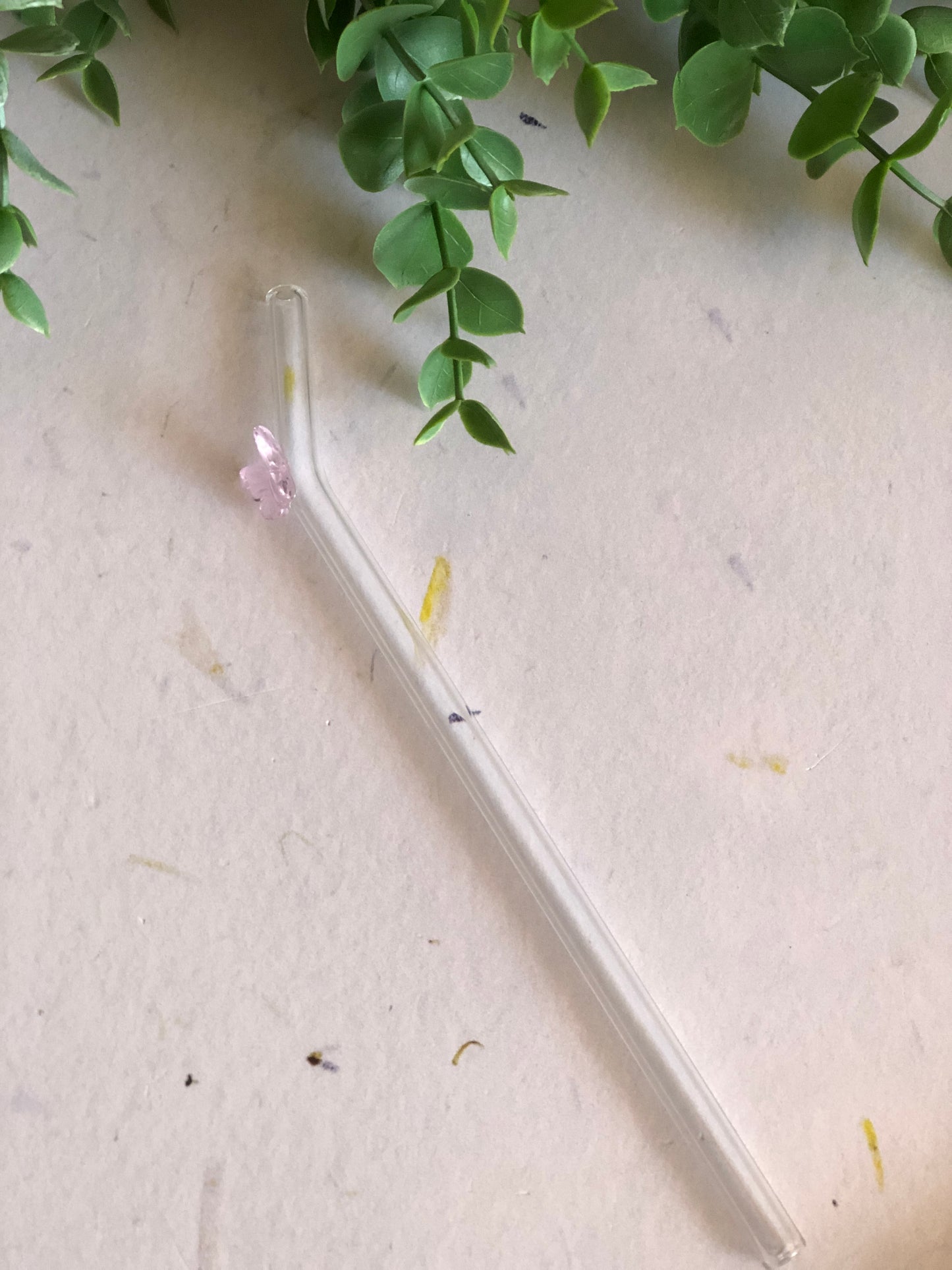 Butterfly Glass Straws