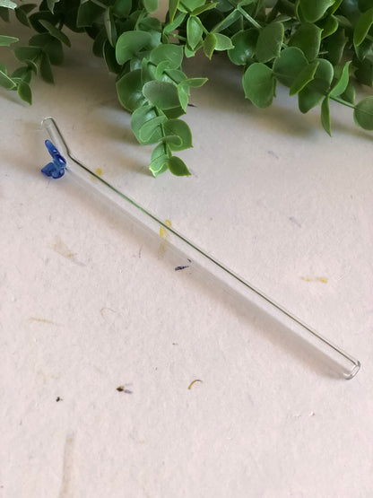 Butterfly Glass Straws