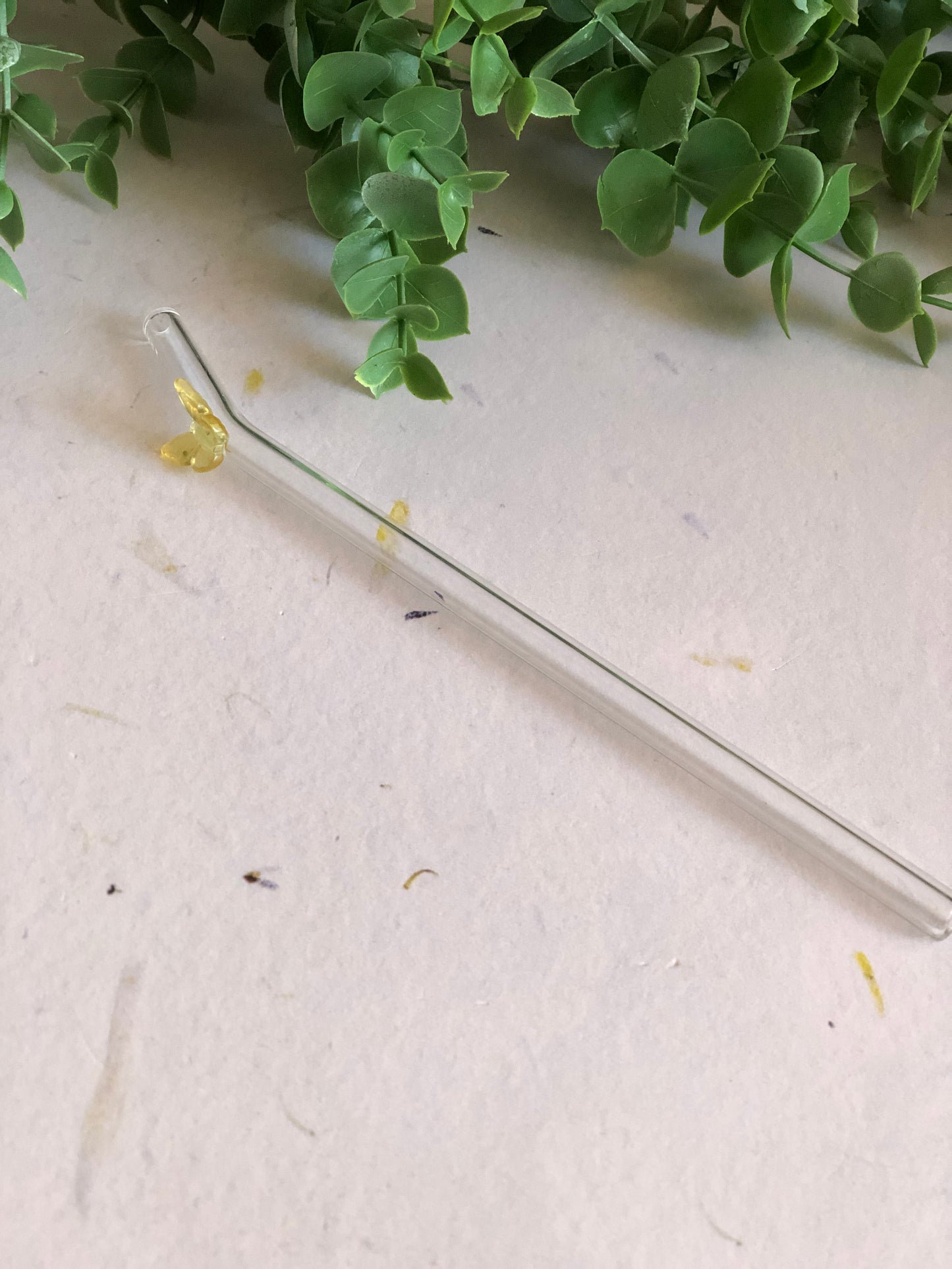 Butterfly Glass Straws