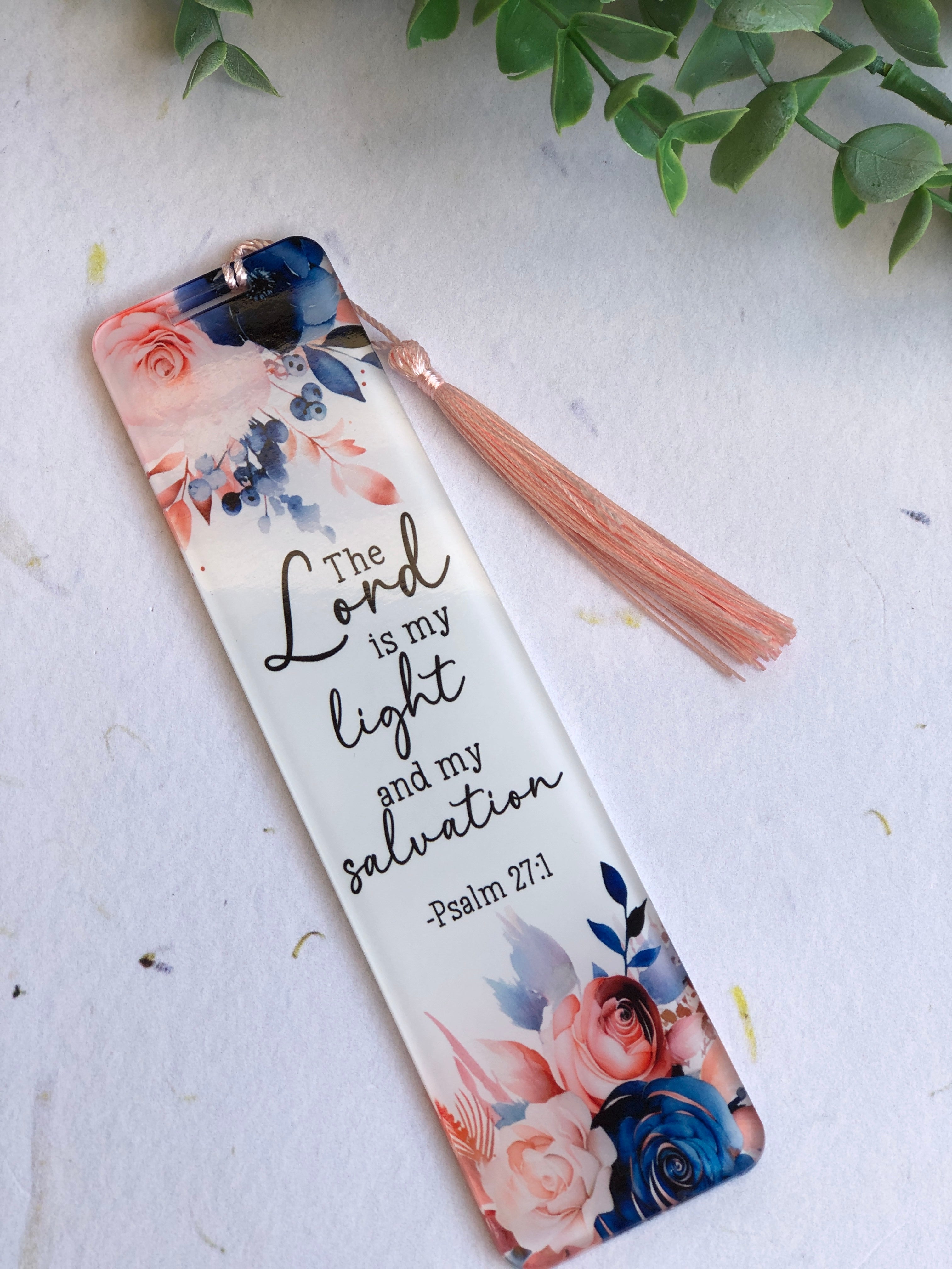 Sub-Acrylic Bookmark - Psalm 27:1 – MTCraftsNThings
