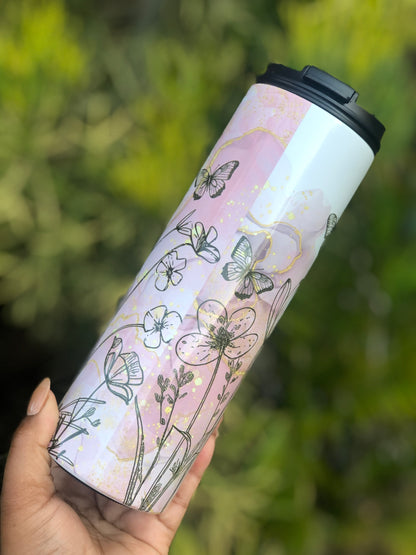 20oz Dual Lid Tumbler - Boho Line Art