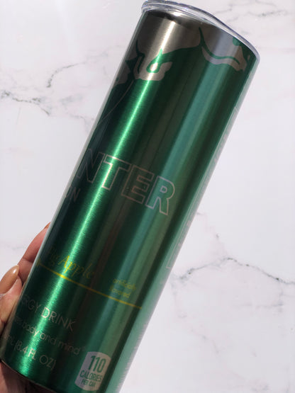 20oz Silver Skinny Tumbler - Red Bull Winter Edition