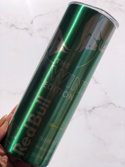 20oz Silver Skinny Tumbler - Red Bull Winter Edition