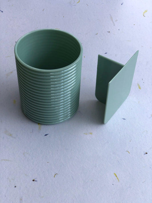 Ribbed Plastic Pen Holder with Divider