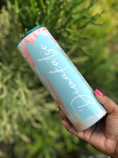 20oz Skinny Tumbler - Add Name (Various Designs)