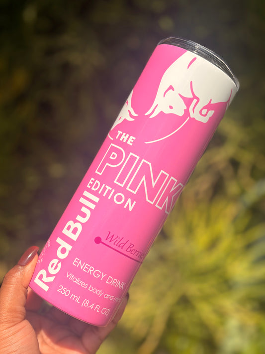 20oz Skinny Tumbler - Red Bull Pink Edition