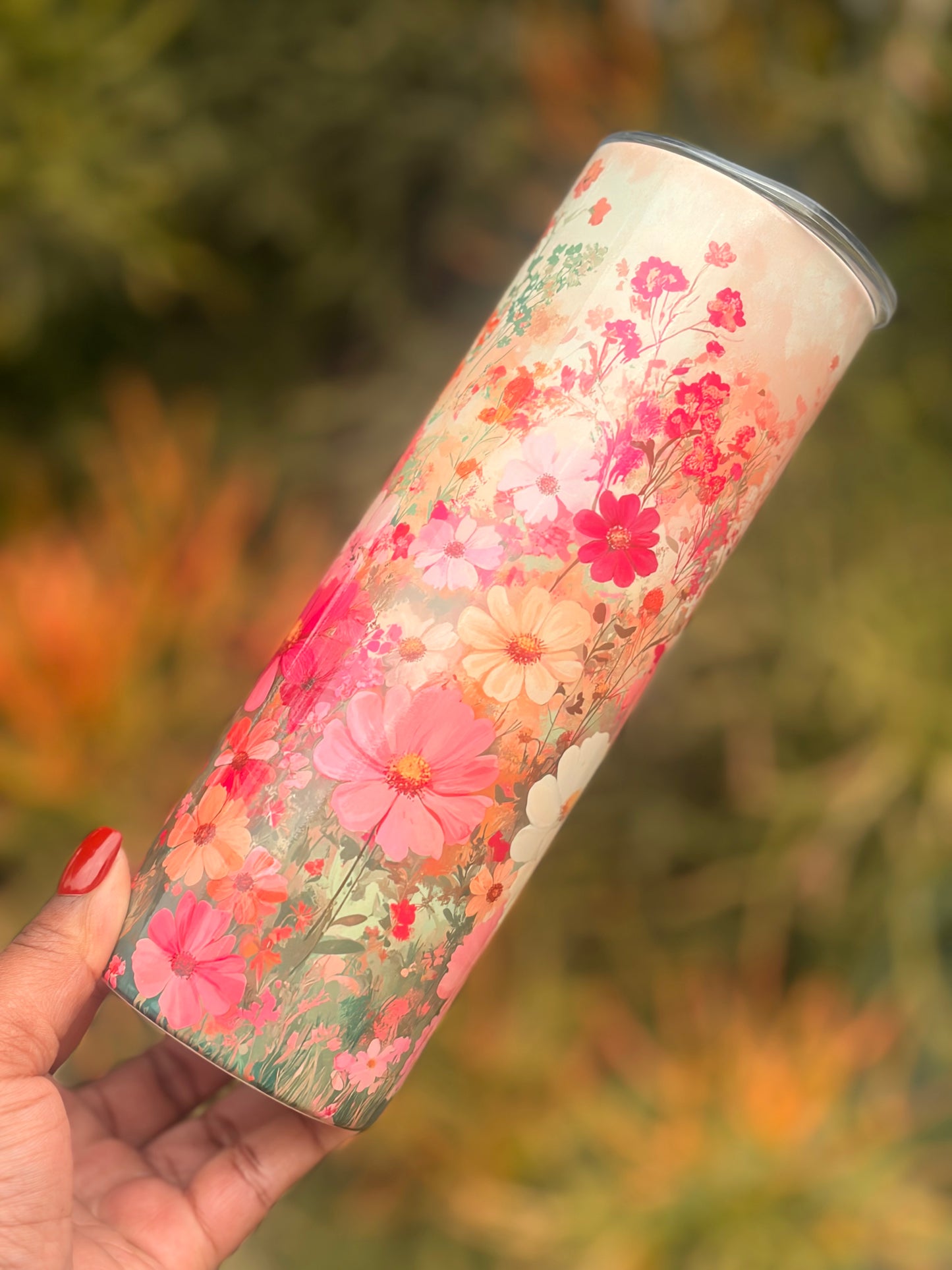 20oz Skinny Tumbler - Wildflowers