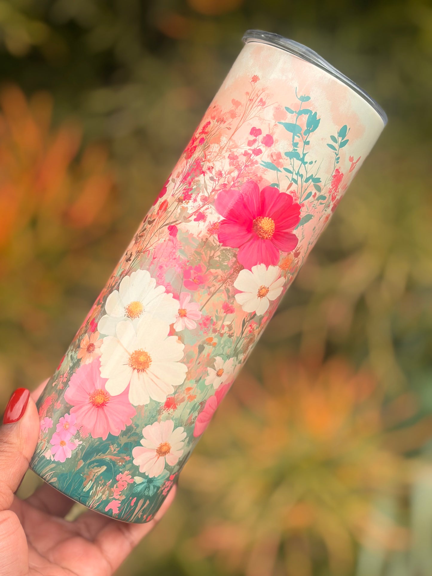 20oz Skinny Tumbler - Wildflowers