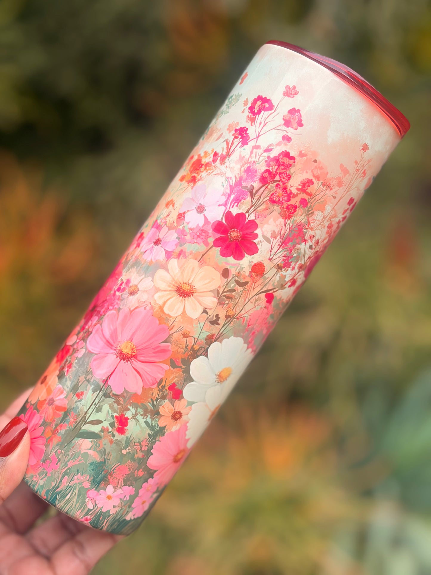 20oz Skinny Tumbler - Wildflowers