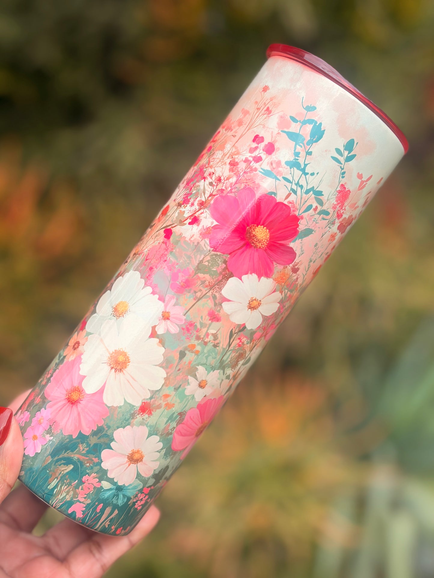 20oz Skinny Tumbler - Wildflowers
