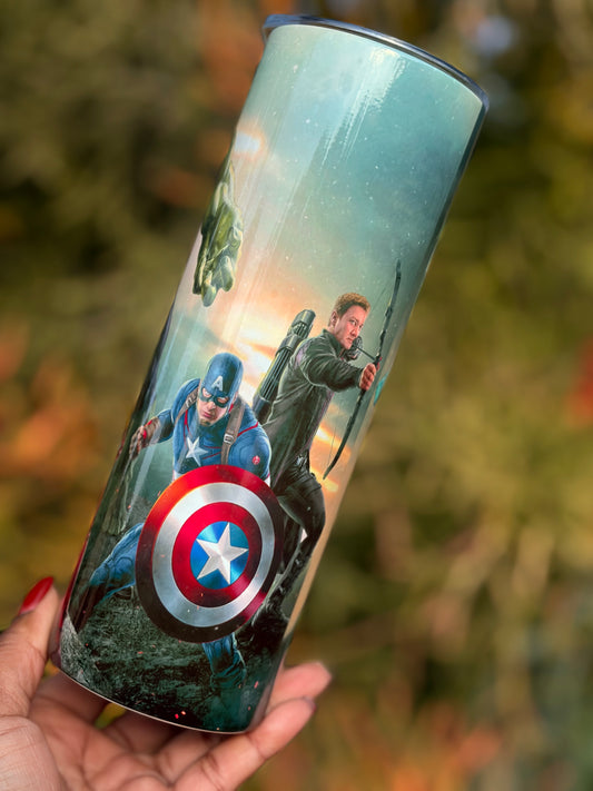 20oz Skinny Tumbler - Avengers Inspired